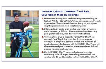 Image of Jugs Sports Field General Football Machine 110v M1750