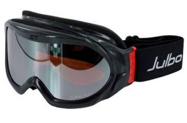 Image of Julbo Apollo Goggles - Black/Red Frame, Cat 3 Orange/Flash Silver 71312140