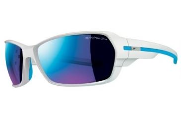 Image of Julbo Dirt 2.0 Sunglasses, Shiny White/Blue Frame w/Spectron 3CF Lenses 4741111