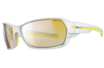 Image of Julbo Dirt 2.0 Sunglasses, Shiny White/ Yellow Frame w/Zebra Lt Hard Lenses 4743111