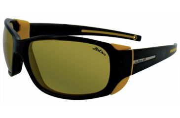 Image of Julbo Montebianco Sunglasses, Matt Black/Yellow w/ Zebra Lenses 4153114
