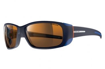 Image of Julbo Montebianco Sunglasses with Camel Lenses, Blue/Orange, Large J4155012