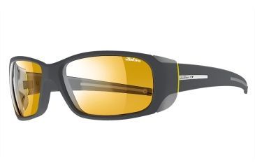 Image of Julbo Montebianco Sunglasses with Zebra Lenses, Dark Gray/Yellow, Large J4153121