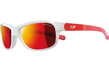 Image of Julbo Player Progressive Prescription Sunglasses, White / Red Frame, Spectron 3+ Lens-J4621110PR