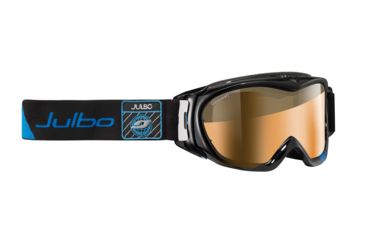 Image of Julbo Revolution OTG Goggles-Black/Blue-Camel with Silver Flash Treatment
