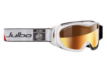 Image of Julbo Revolution OTG Goggles, White w/Zebra Double Cylindrical Lenses And Gold Flash Treatment 79031114