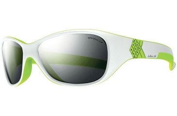 Image of Julbo Solan Bifocal Prescription Sunglasses, White / Lime Frame, Spectron 3+ Lens-J3901111BI