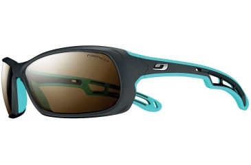 Image of Julbo Swell Progressive Prescription Sunglasses, Black / Blue Frame, Polarized 3+ W/ Smoke Tint Lens, Polarized-J4419114PR