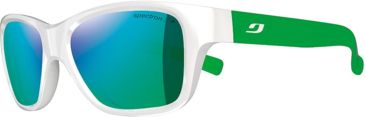 Image of Julbo Turn Kids Sunglasses, Shiny White/Green Frame w/Spectron 3 CF Lenses 4651111