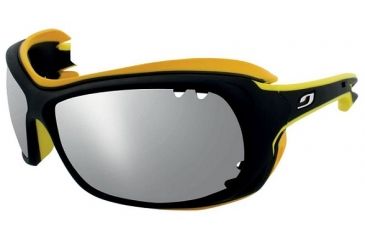 Image of Julbo Wave Sunglasses Black/Yellow Frame w/ Polarized 3+ Lenses 4429114