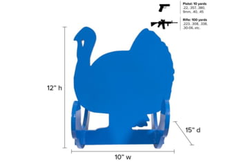 Image of Legion Targets Rockin Turkey 3/8in AR500, Blue, AR-1126