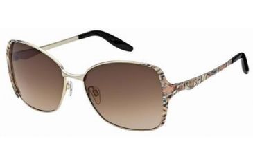 Image of Just Cavalli JC407S Sunglasses - Shiny Rose Gold Frame Color, Gradient Brown Lens Color