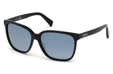 Image of Just Cavalli JC645S Sunglasses - Shiny Black Frame Color, Smoke Mirror Lens Color