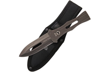 Image of K25 Tactical Fixed Blade Knife, 7.5in Overall, 3.5in Gray Titanium Coated Blade, One-Piece Construction, Rk-32180 SS Construction, Black Nylon Belt Sheath, 32180