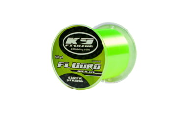 Image of K9 Fishing Hi-Vis Yellow Fluoro Line 6lb 550yd Spool, 550-6lb-HV
