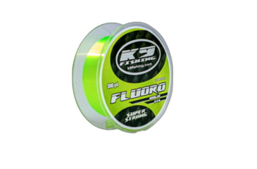Image of K9 Fishing Hi-Vis Yellow Fluoro Line 8lb 300yd Spool, 300-8lb-HV
