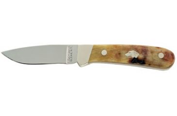 Image of Ka-Bar 8576 Trailing Point Hunter Fixed Drop Point Blade Ram Horn Scales