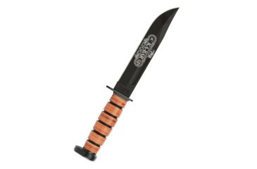 Image of Ka-Bar 9193 120th Anniversary Dog''s Head Fixed 7 1095 Cro-Van Black Clip Point