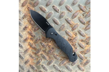 Image of KA-BAR Knives COYTU Folding Knife, 3.5in, AUS 8A Stainless Steel Black Drop Point Blade, Black G10 Handle, 3085