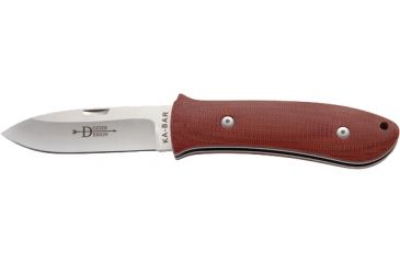 Image of Ka-Bar Knives Dozier, Big Easy, Slip Joint Folding Straight Edge Knife w/ Hard Sheath, BROWN 2-4084-3