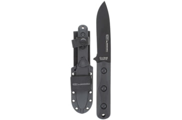 Image of KA-BAR Knives EK Cammando Short Fixed Blade Knife, 4.312in, Drop Point, 1095 Cro-Van Blade, Ultramid Black Handle, Black, EK51