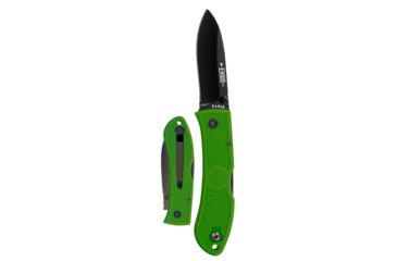 Image of KA-BAR Knives Folding Hunter, Folding Knife, 7.25in, AUS 8A SS Steel, Kelly Green Zytel Handle, Green Black, 7.25, 4062KG