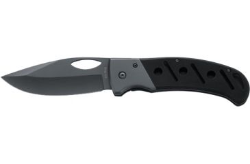 Image of Ka-Bar Knives Gila Folding Straight Edge Knife w/ Pocket Clip, G10 Handle, BLACK 2-3077-6