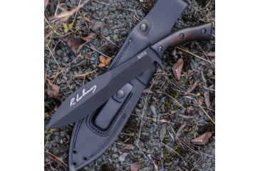 Image of KA-BAR Knives Gunny Fixed Blade Knife, 9.75in, 1095 Cro-Van, Spear Point, Webb Wood, Black, 5300