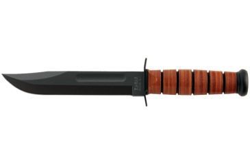 Image of Ka Bar Knives Kb1225 Usn Utility Knife Leather Handle