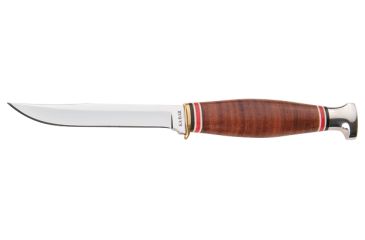 Image of Ka Bar Knives Kb1226 Deluxe Little Fin Leather Handle Leather Sheath