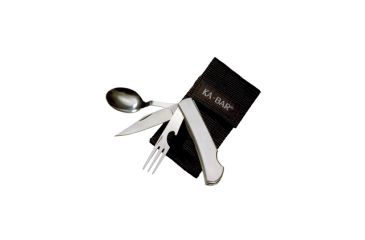 Image of Ka Bar Knives Kb1300 Hobo Fork Knife Spoon Diner Set With Ballistic Sheath