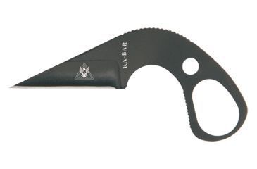 Image of Ka Bar Knives Kb1478bp Plain Last Ditch Tdi Ankle Knife Plastic Sheath Clam