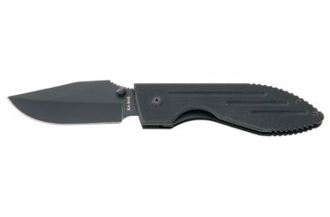 Image of Ka Bar Knives Kb3072 Plain Warthog Folder Ii Black G 10 Handle Black Blade