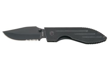 Image of Ka Bar Knives Kb3073 Comboedge Warthog Folder Ii Black G 10 Handle Black Blade