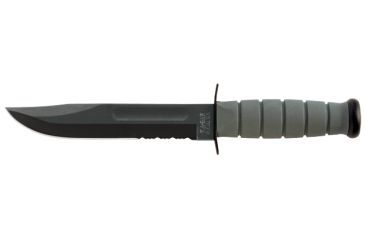 Image of Ka Bar Knives Kb5012 Combo Utility Knife Foliage Green Kraton Handle