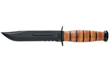 Image of Ka Bar Knives Kb5019 Comboedge 7in Us Army Leather Handle