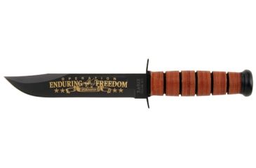 Image of Ka Bar Knives Kb9168 Oef Afghanistan Army With Brown Leather Sheath