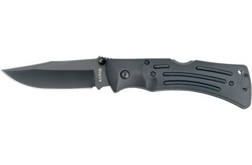 Image of Ka-Bar Knives Mule Folding Straight Edge Knife w/ Polyester Sheath, Black, Clampack 4-3050CP-3