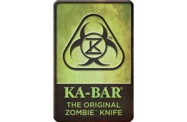 Image of Ka-Bar Knives Original Zombie Knife Sign, BLACK/GREEN 1-5700SIGN-4