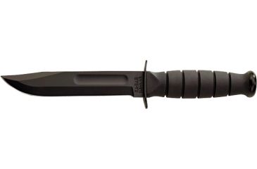 Image of Ka-Bar Knives Short Straight Edge Knife w/ Hard Sheath, Black, Clampack 4-1258CP-5