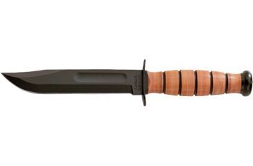 Image of Ka-Bar Knives Short USMC Straight Edge Knife w/ Leather Sheath, Clampack 4-1250CP-9