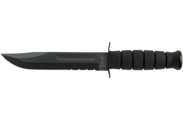 Image of Ka-Bar Knives Utility Serrated Knife w/ Hard Sheath, Black, Clampack 4-1214CP-1