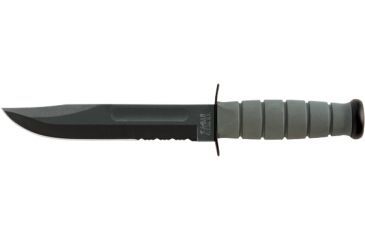 Image of Ka-Bar Knives Utility Serrated Knife w/ Hard Sheath, Foliage Green, Clampack 4-5012CP-9