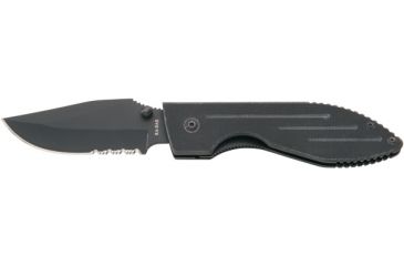 Image of Ka-Bar Knives Warthog II Folding Serrated Knife w/ Pocket Clip, Clampack, BLACK 4-3073CP-2