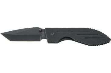 Image of Ka-Bar Knives Warthog Tanto Folding Straight Edge Knife w/ Pocket Clip, Clampack, BLACK 4-3074CP-9