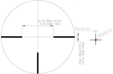 Image of Kahles Helia CSX 2.5-10x50L with 4 Dot Reticle Rifle Scope 10220
