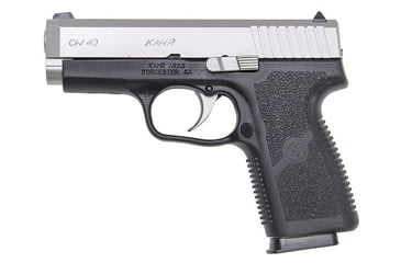 Image of Kahr CW40 Pistol, .40 S&amp;W, 3.6in barrel, black polymer frame, textured polymer grip, recoil operated semi-automatic, white bar-dot combat, 6 round magazine, KA-CW40-40SW-3.6-1-FRRMPG