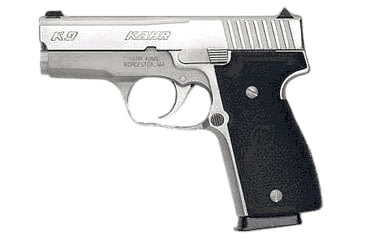 Image of Kahr K9-Elite Pistol, 9mm Luger, 3.5in barrel, stainless steel frame, wraparound textured polymer grip, recoil operated semi-automatic, white bar-dot combat, 7 round magazine, KA-K9 EL-9MM-3.5-1-FRRMPG