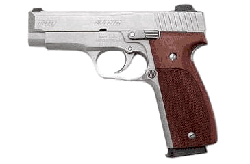 Image of Kahr T40 Pistol, .40 S&amp;W, 4in barrel, stainless steel frame, Hogue PAU FERRO wood grip, recoil operated semi-automatic, 3-dot, MMC night sights, 7 round magazine, KA-T40-40SW-4-1-FRRMPG