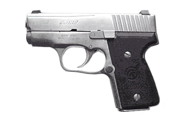 Image of Kahr MK9 Pistol, 9mm Luger, 3in barrel, stainless steel frame, wraparound textured nylon grip, recoil operated semi-automatic, white bar-dot combat, 6 round magazine, KA-MK9-9MM-3-1-FRRMPG
